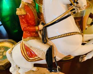 Lipizzaner porcelain horse and rider