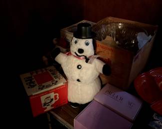 Vintage plush musical Frosty the Snowman