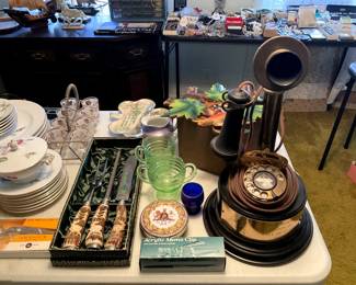 Antique Telephone, Cool Knife Carving set