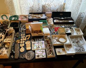 Tons of vintage costume jewelry