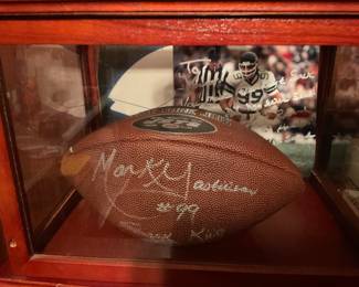 Mark Gastinau signed football and photo