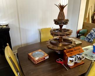 Pineapple lazy susan, Kitchen Table and Chairs