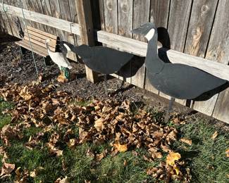Metal geese they don’t poop all over your yard