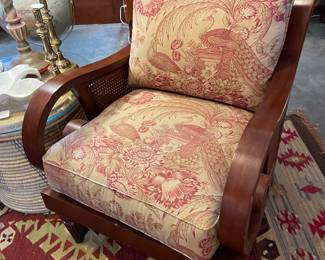 Cane sided Ethan Allan armchair
