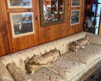 1960’s brocade upholstered Thomasville sofa