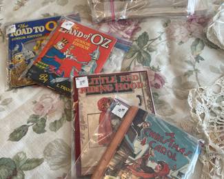 Vintage children’s books and stamp collection