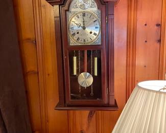 Mahogany Watham wall clock