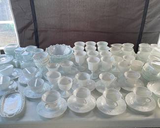 Milk glass collection
