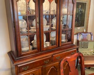 Crescent Furniture Co. Cherry china cabinet