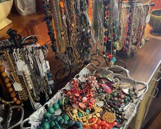 Detail of costume jewelry