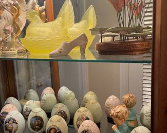 Hummel eggs and Lenox angel