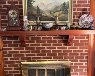 View of fireplace