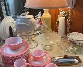 Aladdin lamp and cake plates