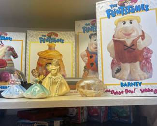 Collection of Flinestone cookie jars