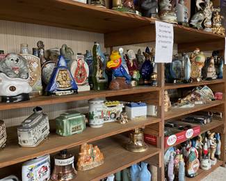 Huge Jim Beam and liquor decanter collection