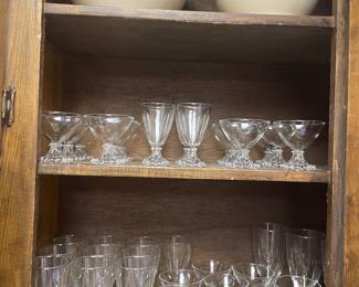 McCoy mixing bowls and crystal Boopie glassware