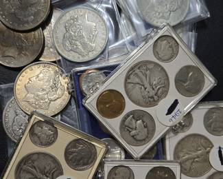 Morgan Silver Dollars and Silver Walking Liberty Half Dollar Sets