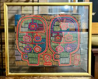 Vintage Framed Mola Textiles
