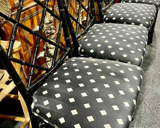 Bamboo backs and arms Chairs x4
