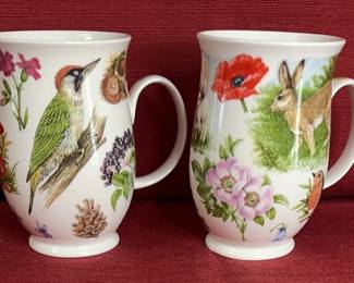 2 Jane Fern Fana Bone China Mugs