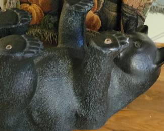 Bear coffee table with glass top