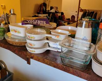 Pyrex. Corning, etc
