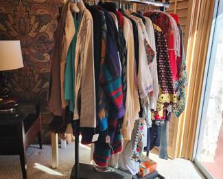 racks of clothes