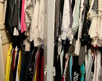 We have EIGHT closets full of clothes. Mostly Eileen Fisher, Vince, BCBG also Missoni, Valentino, Hermes. 