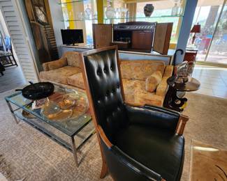 Nice Hollywood Regency high back  chair