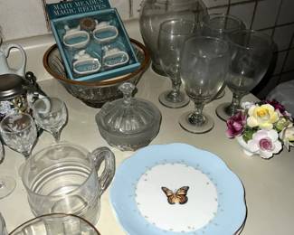 Serving Items, Glassware, Butterfly Meadow Dishes and more