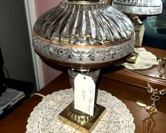 Vintage Crystal Dresser Lamp