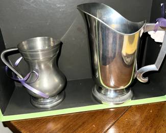 Vintage Pewter Serving Items