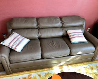 Leather Couch with 2 Matching Chairs