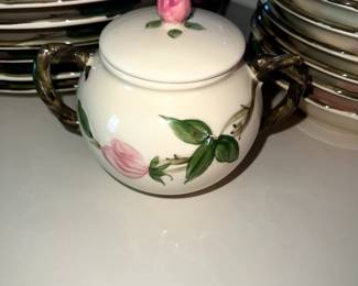 Vintage Franciscan Desert Rose Dishes Covered Sugar Bowl