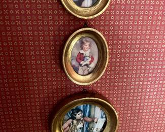 Vintage Mini Pictures in Gilt Frames