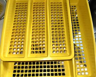 Vintage Yellow and Orange Cutlery Organizers