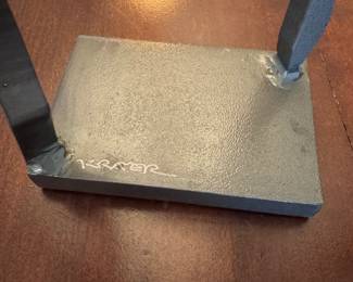 #30 - $80 -Boris Kramer Sculpture "Joyous Dancers" wrought iron 13"Wx9"Dx13"H