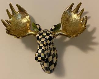 #56 - $250 - Mackenzie Childs Moose H0ead 19"Wx16"H