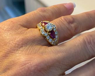 6#95 - $ - 14kt gold setting and CZ