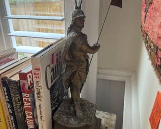 $75 - set of Spelter bookends Knights figures 