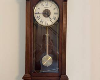 #23 - $200 - Howard Miller 3 Chimes Wall Clock 12"Wx6"Dx26"H