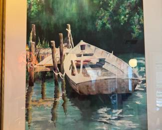 #28 - $240 - Original Watercolor by Jerry Jones Harrison 32"Wx38"H -Point Clear AL artist 