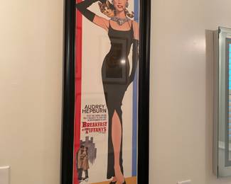 #70 - $38 - Breakfast at Tiffany's framed print 13"Wx39"H