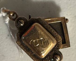 $150 - Victorian fob with locket 10kt gold 