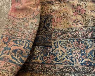 $100 - As is Large Persian rug with repairs . 