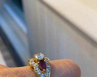 #95 - $ - 14kt gold setting and CZ