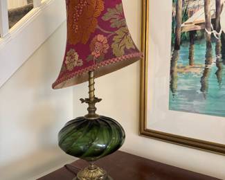 #29 - $70 - Art Nouveau style Lamp 8"Wx25"