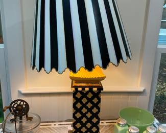 #39 - $250 - Mackenzie Childs Lamp 17"Wx31"H