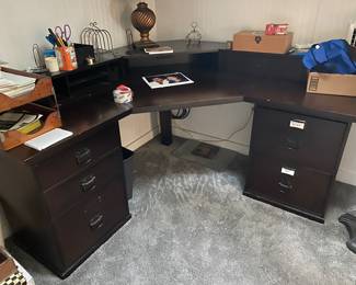 #75 - $220 Wood black corner desk