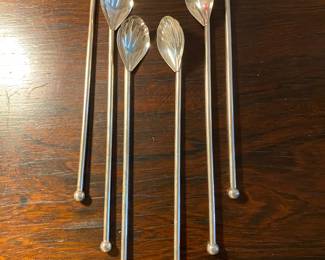#93A - $36 - 6 sterling ice tea or cocktail long stirrers